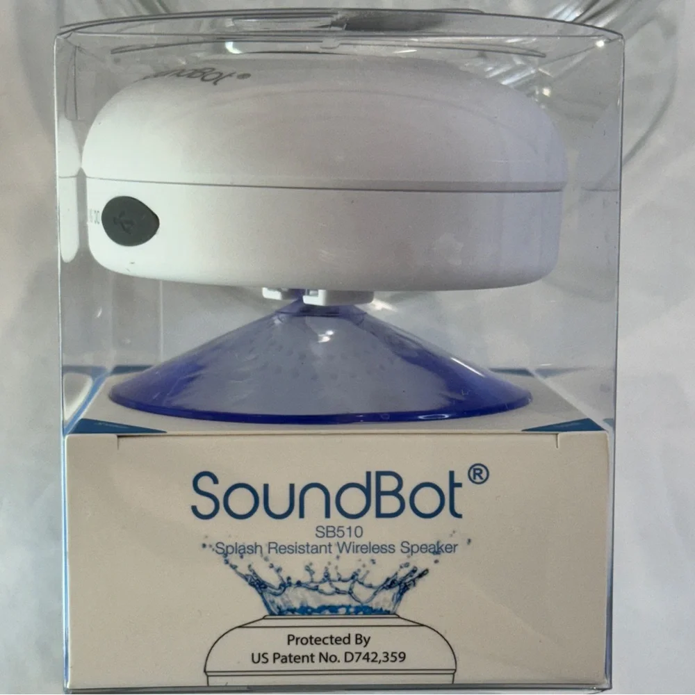 🆕  SoundBot SB510 Splash Resistant Wireless Bluetooth Speaker – White – 🆕 in Box